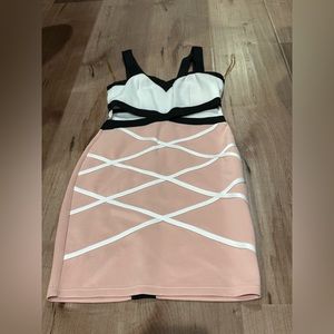 Dress with front cut outs